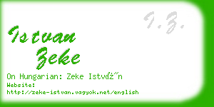 istvan zeke business card